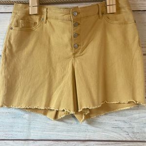 22W gold Sonoma button fly cut off shorts. New with tags. Waist 23 inche…